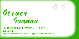 oliver ivanov business card